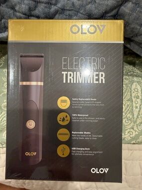 Men's Electric Trimmer in Gold and Dark Brown